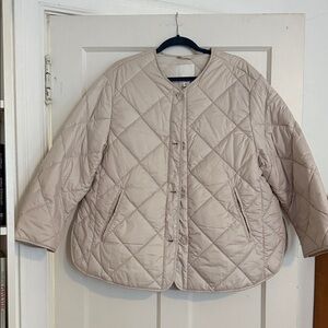H&M Quilted Beige Puff Jacket